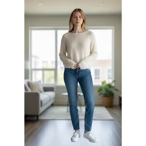 MODA International Kid Mohair Blend Sweater Y2K Quiet Luxury Ethereal Size S